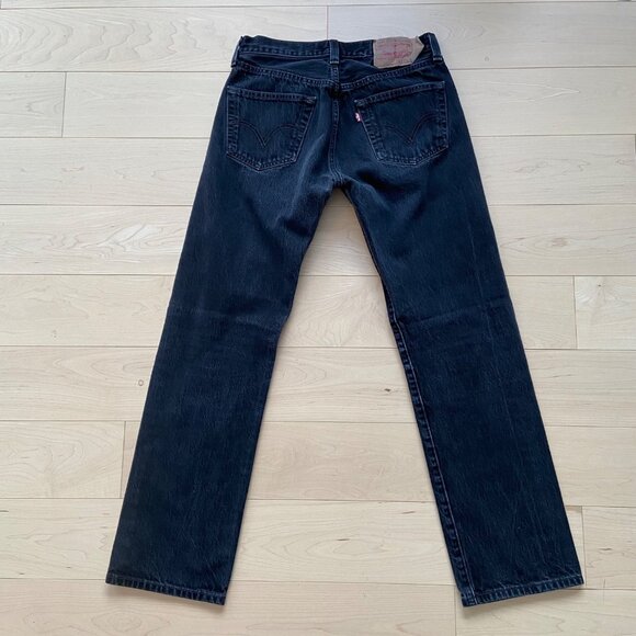 Levis 501 Original Fit Button-Fly Black Denim Jeans W31 - Picture 2 of 14